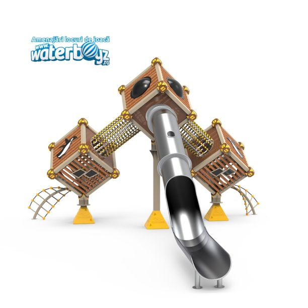 Complex de joaca pentru copii de metal Treehouse 2, exterior