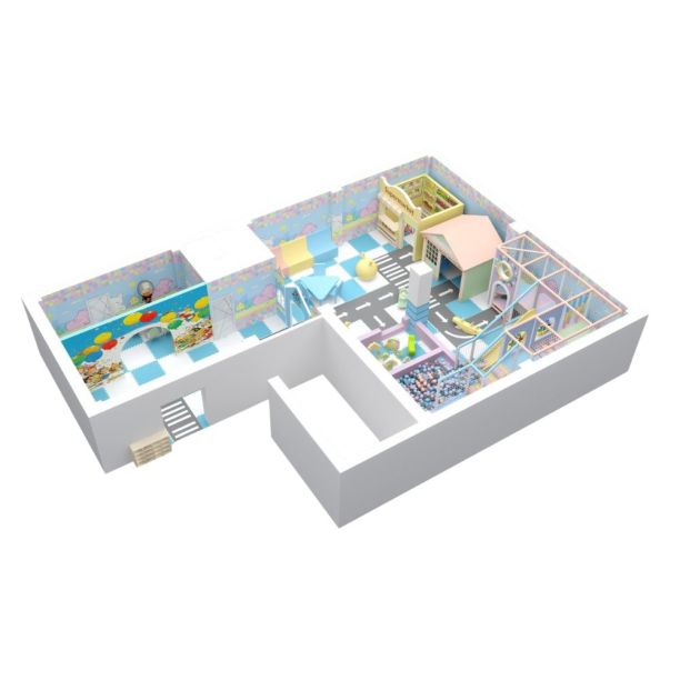 Loc de joaca modular de interior pentru copii Hero Kids, 3-12 ani