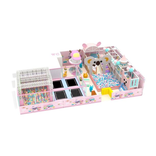 Loc de joaca modular de interior pentru copii Little Mouse, 3-12 ani