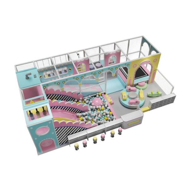 Loc de joaca modular de interior pentru copii Playtime Planet, 3-12 ani