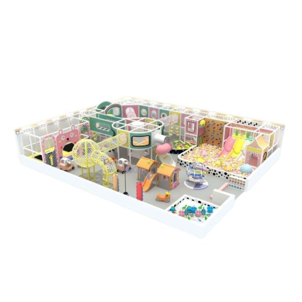 Loc de joaca modular de interior pentru copii Plushy, 3-12 ani