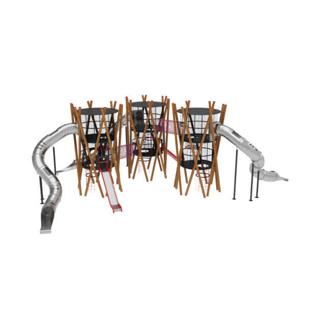 Loc de joaca din lemn pentru copii Royal Tower 7, exterior, 5-16 ani, 1960x1310x660 cm