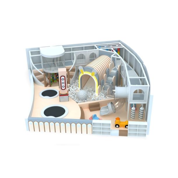 Loc de joaca modular de interior pentru copii modular Bunny Hills 80 mp, 3-12 ani