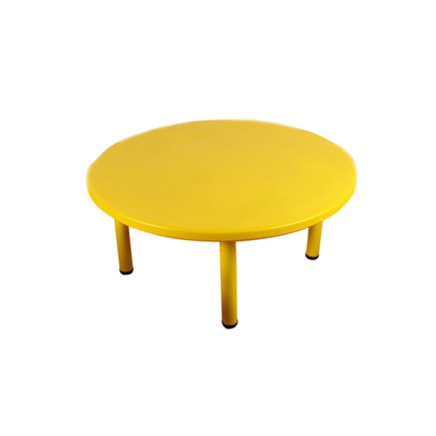 Masa rotunda de interior pentru copii, 0-5 ani, galbena