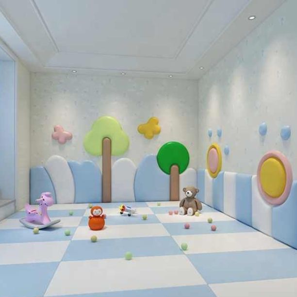 Panou de perete Soft Play cu burete, model Avion, pentru locuri de joaca de interior