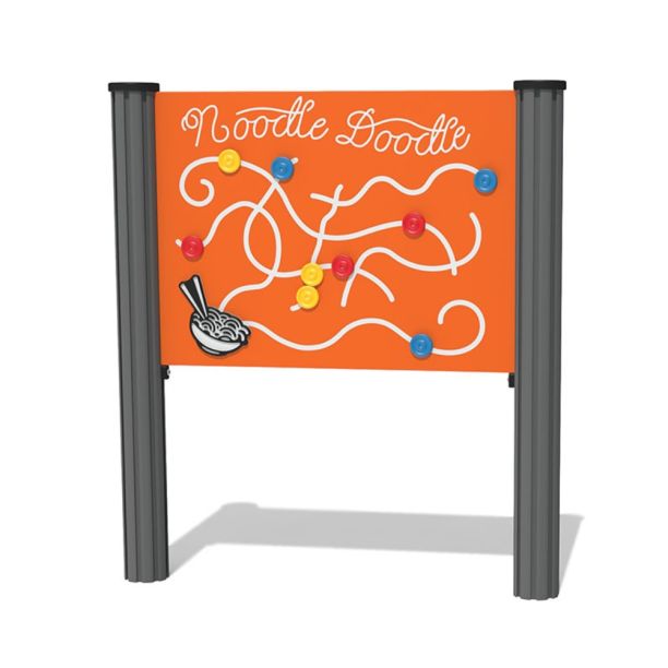Panou interactiv Noodle pentru copii, +2 ani, 80x120 cm, metal si plastic HDPE, portocaliu