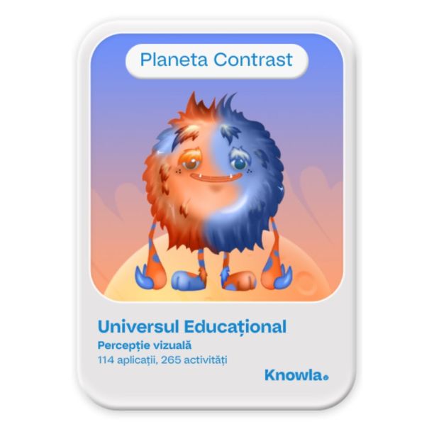 Planeta Contrast - Pachet educațional Knowla pentru percepție vizuală și orientare spațială