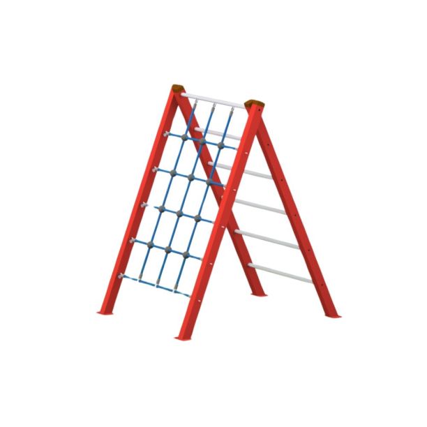 Sistem de catarare cu franghii de exterior pentru copii Model 5, 3-12 ani, 172x112x150 cm, lemn