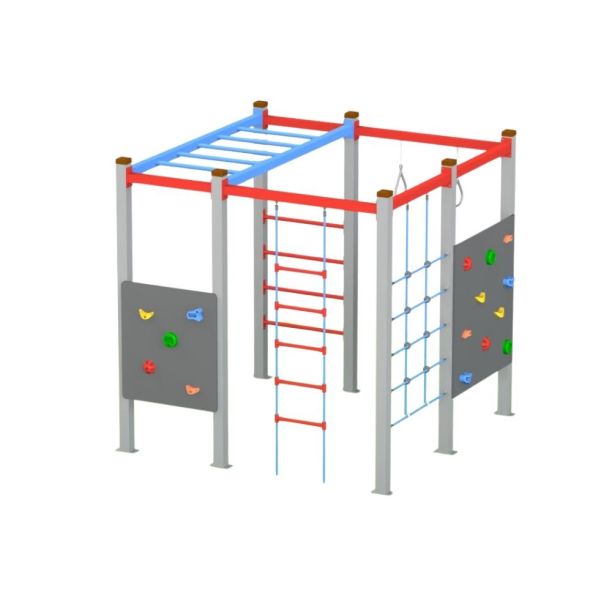 Sistem de catarare de exterior pentru copii Sport, 3-12 ani, 208x208x210 cm, metal