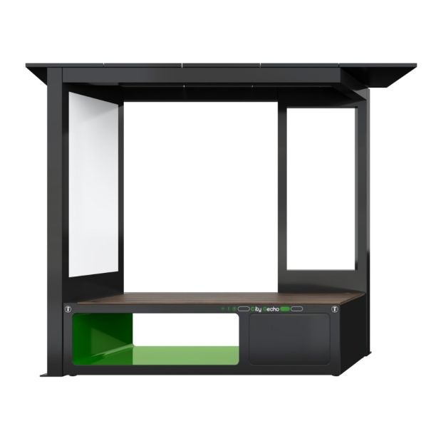 Modular smart bus shelter with solar charging