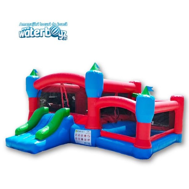 Inflatable Slide with Bouncer and Ball Pool