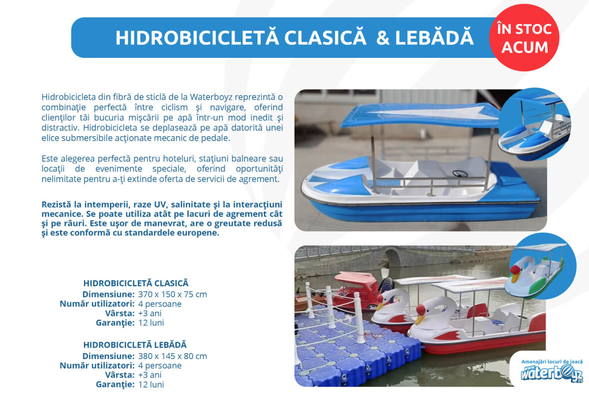Hidrobiciclete fibra de sticla| Waterboyz