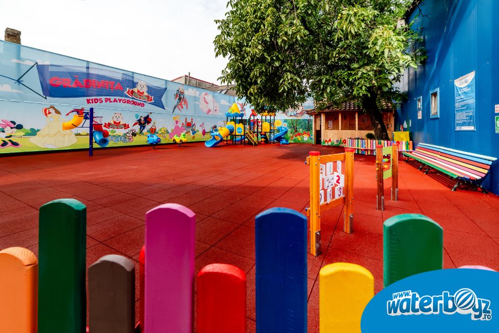 Arranging outdoor playground Kity Bity Kindergarten, Constanta